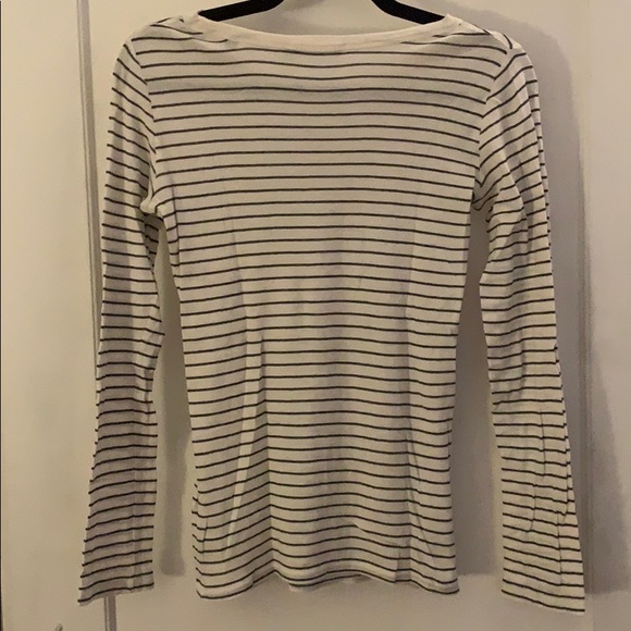 Vince Super Soft Long Sleeve Striped Tee - Picture 2 of 3